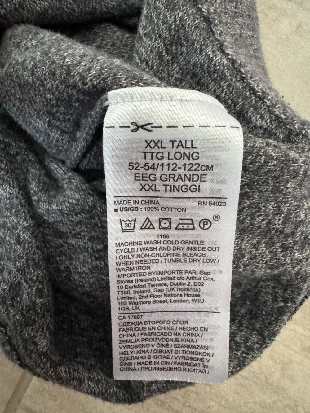 Banana Republic Organic Cotton Sweater XXL Tall Gray Marled Crewneck Minimalist